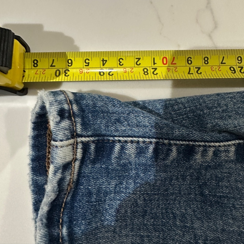 American Eagle Medium Wash Jeans Sz4 Luxe Distressed - Picture 2 of 6